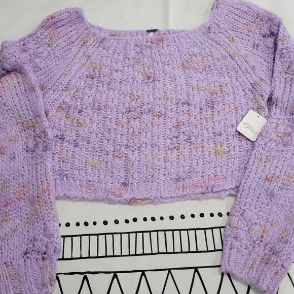 Free People Women's Purple Pullover Cloud Sweater Size XS - Picture 5 of 8
